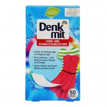 德國Denkmit 拋棄式洗衣防染護色吸色布 50片*2盒 彩色衣物專用 